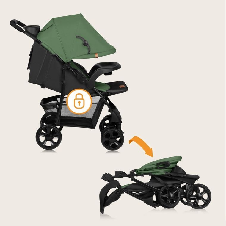 Lionelo, Emma Plus, wózek spacerowy, Green Emerald