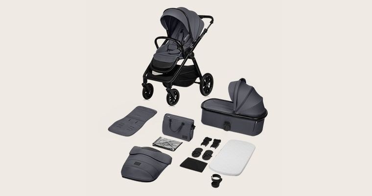 Lionelo, Layla, wózek wielofunkcyjny, 2w1, Grey Stone