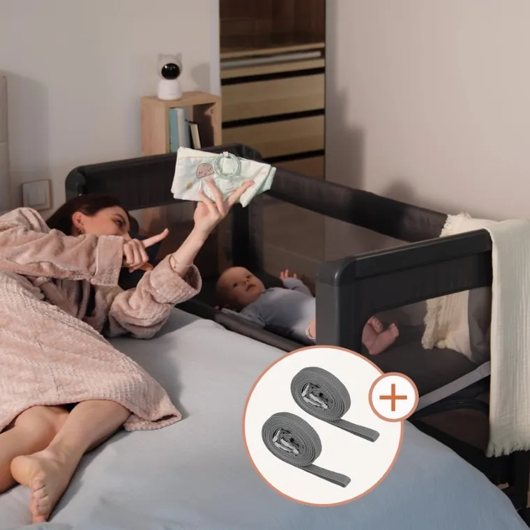 Lionelo, Patty, łóżeczko turystyczne z dostawką, Grey Graphite