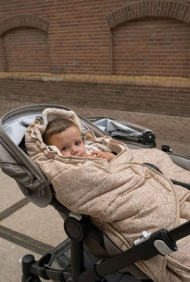 Lodger, Taslon, Birch, zimowy śpiworek do wózka, wodoodporny, jasnobeżowy