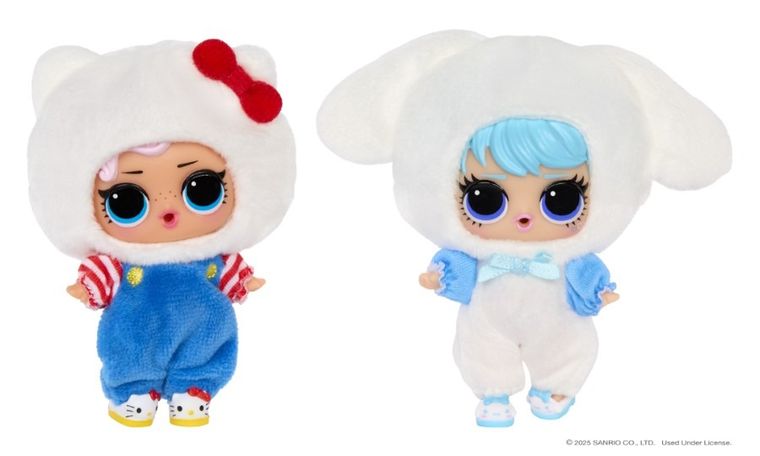 L.O.L. Surprise, Loves Hello Kitty, Reversible Plush, mini laleczka w pluszowym etui, 1 szt.