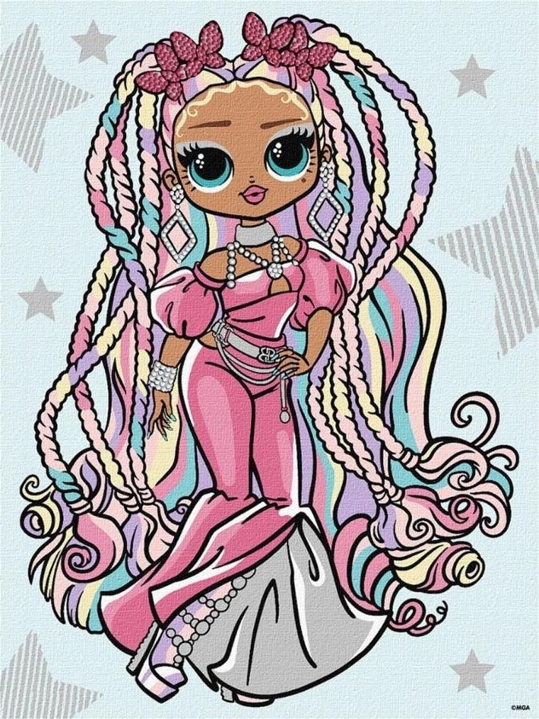 L.O.L. Surprise! malowanie po numerach, 30-40 cm