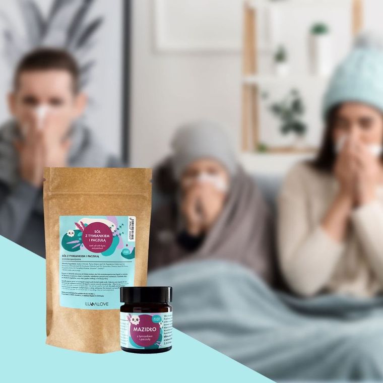 LullaLove, sól wspierająca z olejkami eterycznymi, tymianek i paczula, 250 g
