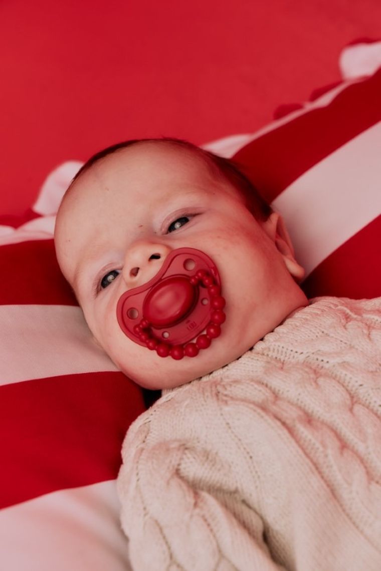 Luu Kids, smoczek pozycjonujący, Holy Green & Santa Red, 6m+, 2 szt.