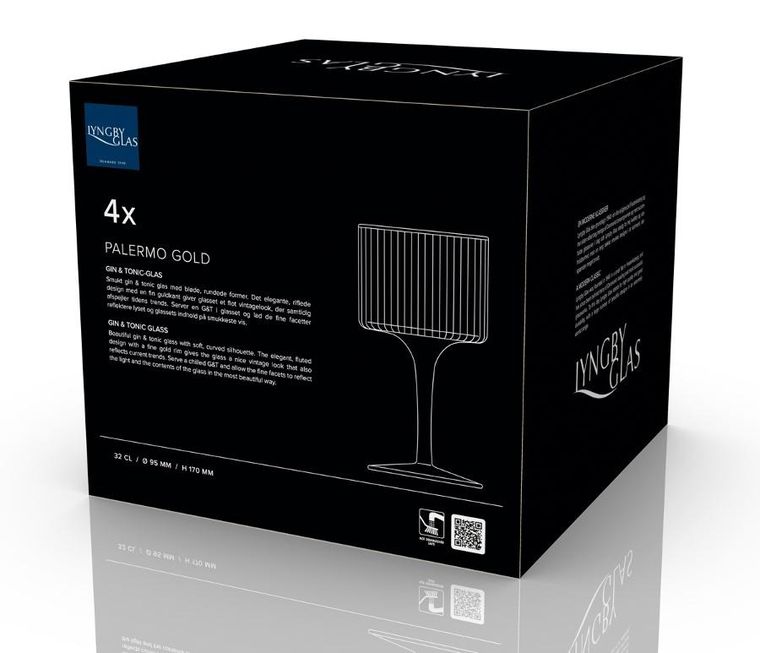 Lyngby Glas, kieliszki do ginu, Palermo, 320 ml, 4 szt.