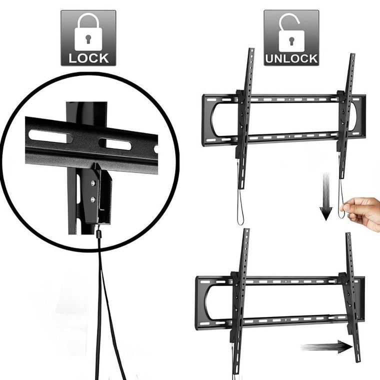 Maclean, Max Vesa, uchwyt do telewizora, 600-400 mm, 32-80", 45 kg, regulacja odchylenia, MC-413
