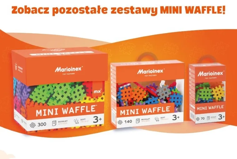Marioinex, Mini Waffle, klocki konstrukcyjne, 300 elementów
