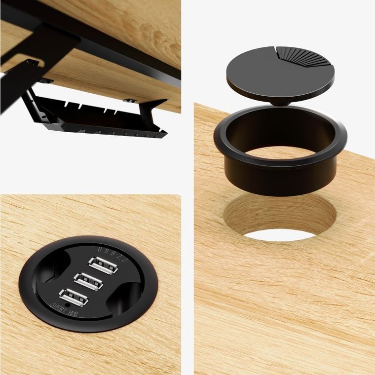 Mark Adler, Leader 5.1 Oak, biurko komputerowe z półką, 115 cm