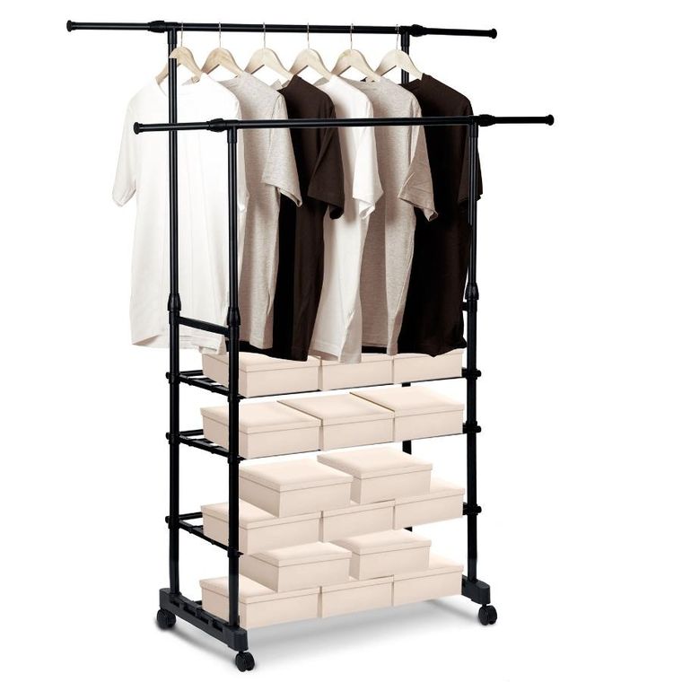 Massido, wieszak na ubrania, czarny