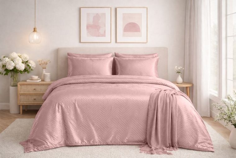 Matex, 3-częściowy komplet pościeli, adamaszek geometryczny, 200-220 cm