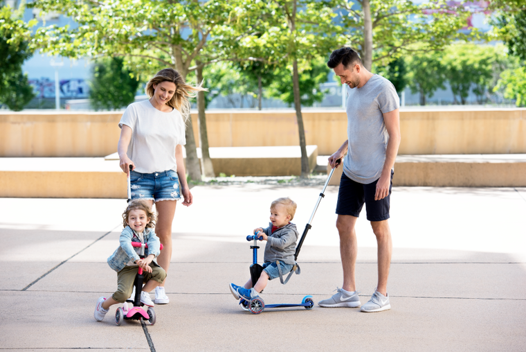 Micro Mobility, Mini 3w1 Deluxe Plus, hulajnoga 3-kołowa, pink