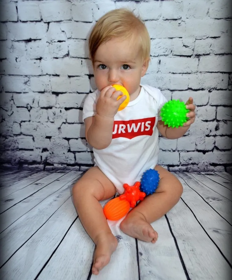 Mom's Care, Sensorky, piłeczki do masażu, piłeczki sensoryczne, 5 szt.