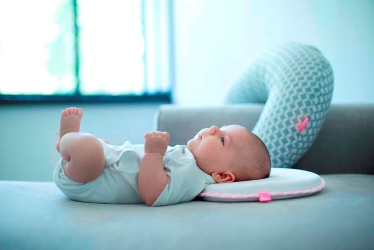 Motherhood, Classics Niebieski, ergonomiczna poduszka stabilizująca dla niemowląt