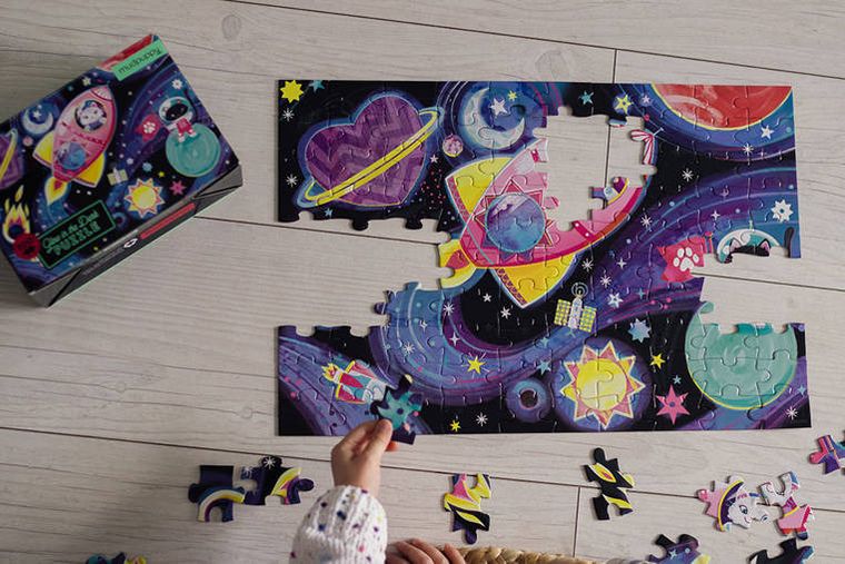 Mudpuppy, Kosmiczne marzenia, puzzle świecące w ciemności, 100 elementów