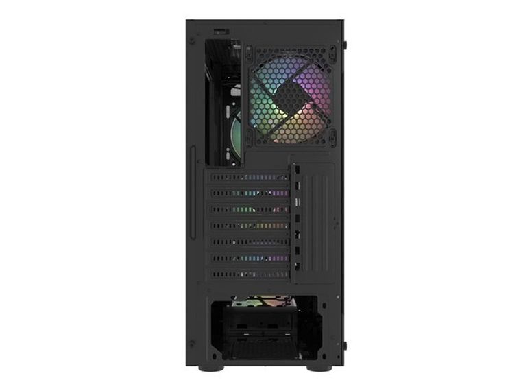 Natec, Fury Shobo SH4F RGB Midi Tower, obudowa komputerowa z oknem, czarna