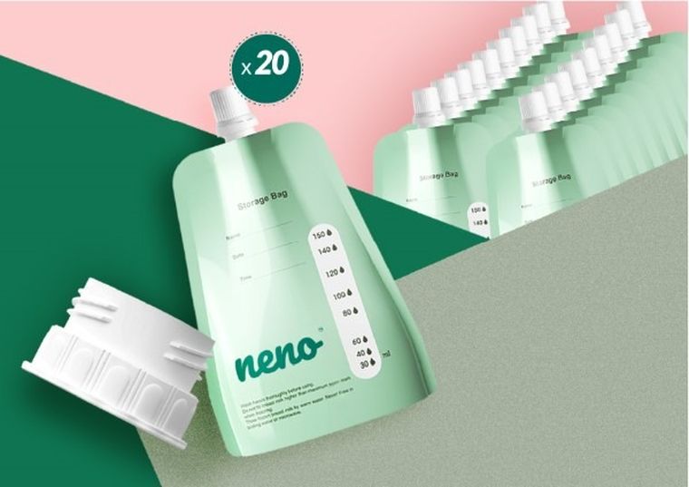 Neno, zestaw woreczków z adapterem do mrożenia i przechowywania pokarmu, 20 szt.