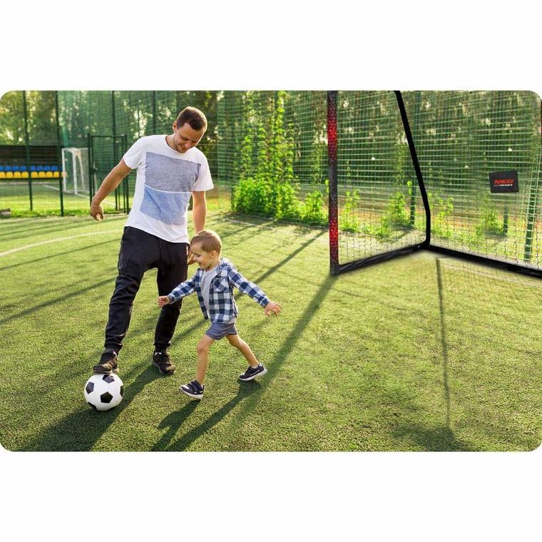 Neo-Sport, bramka do piłki nożnej, czarno-czerwona, 300-200-120 cm