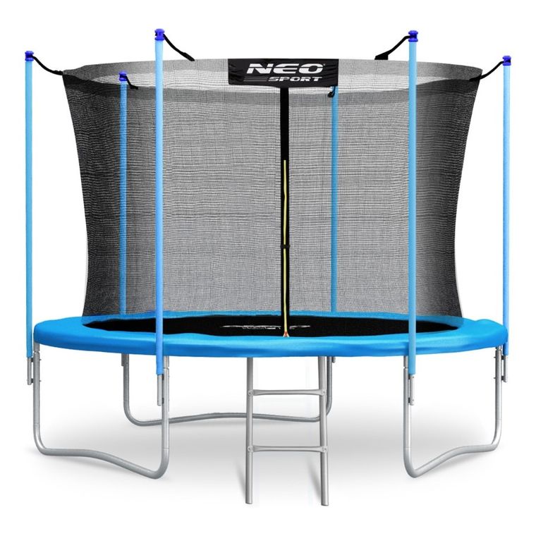 Neo-Sport, trampolina ogrodowa z siatką wewnętrzną i drabinką, 10ft/312 cm