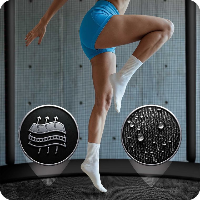 Neo-Sport, trampolina ogrodowa z siatką wewnętrzną i drabinką, 252 cm