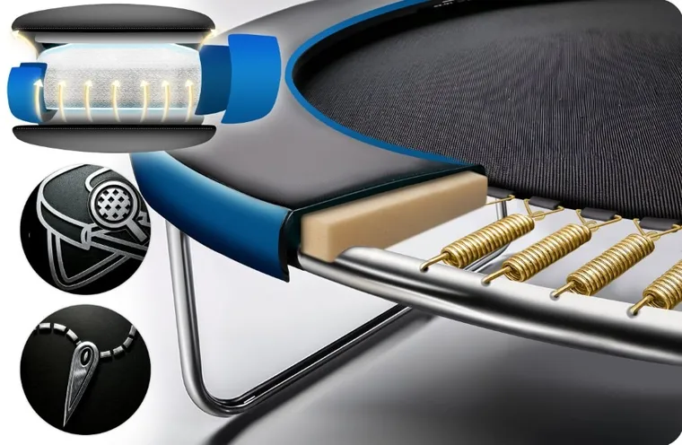 Neo-Sport, trampolina ogrodowa z siatką zewnętrzną i drabinką, 6ft/183 cm