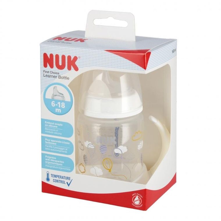 Nuk, First, butelka z uchwytem, 6-18m, 150 ml, 1 szt.