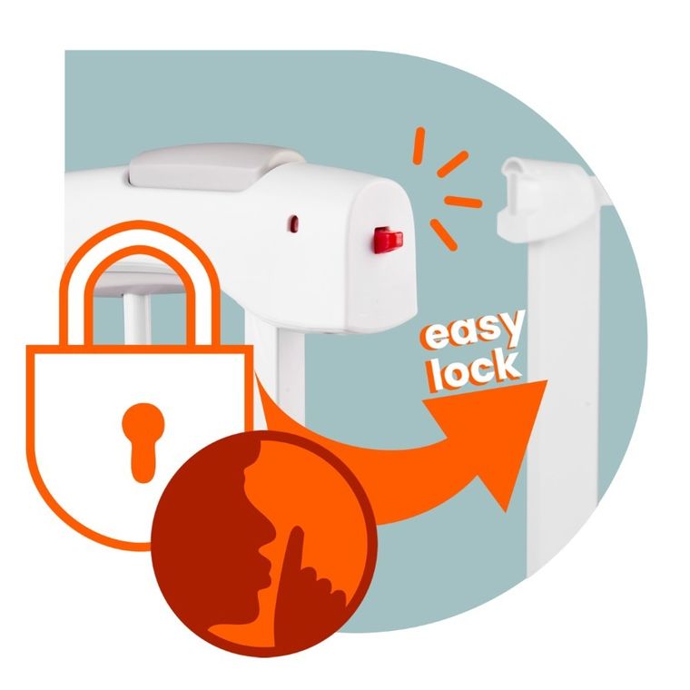 Nukido, barierka, bramka zabezpieczająca, biała, 75-105 cm