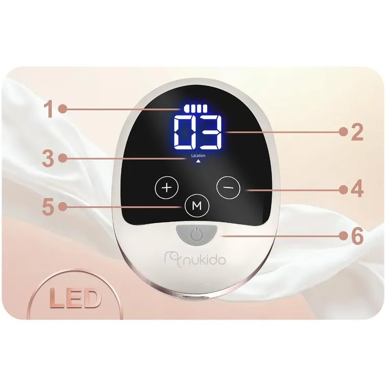 Nukido, laktator elektryczny, trójfazowy, ivory, NK-960