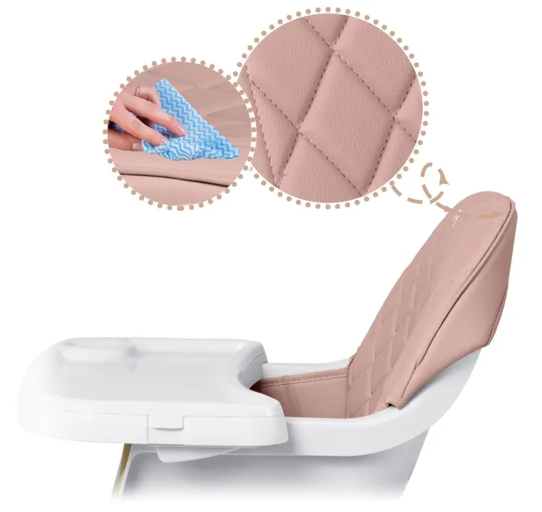 Nukido, Lilo, krzesełko do karmienia, różowe