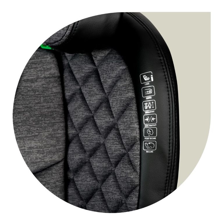 Nukido, Louis, fotelik samochodowy, czarno-szary, ISOFIX, 15-36 kg
