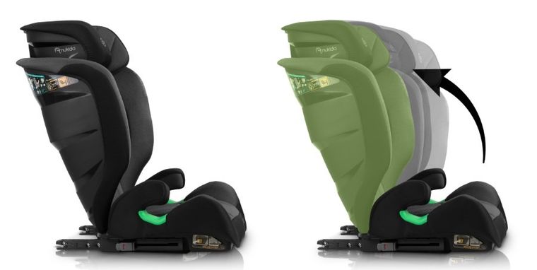 Nukido, Louis Soft, fotelik samochodowy, czarno-szary, 15-36 kg