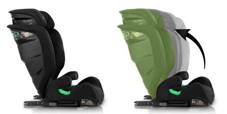 Nukido, Louis Soft, fotelik samochodowy, czarny, 15-36 kg