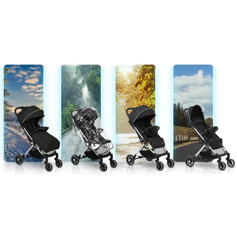 Nukido, Paseo, wózek dziecięcy, spacerówka, czarny