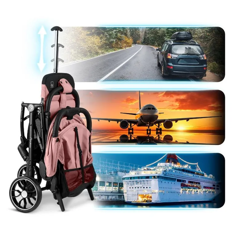 Nukido, Paseo, wózek dziecięcy, spacerówka, różowy