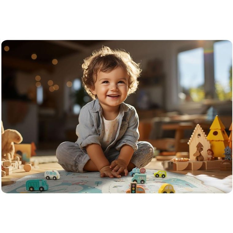 Nukido, pojemnik na zabawki i mata, szary