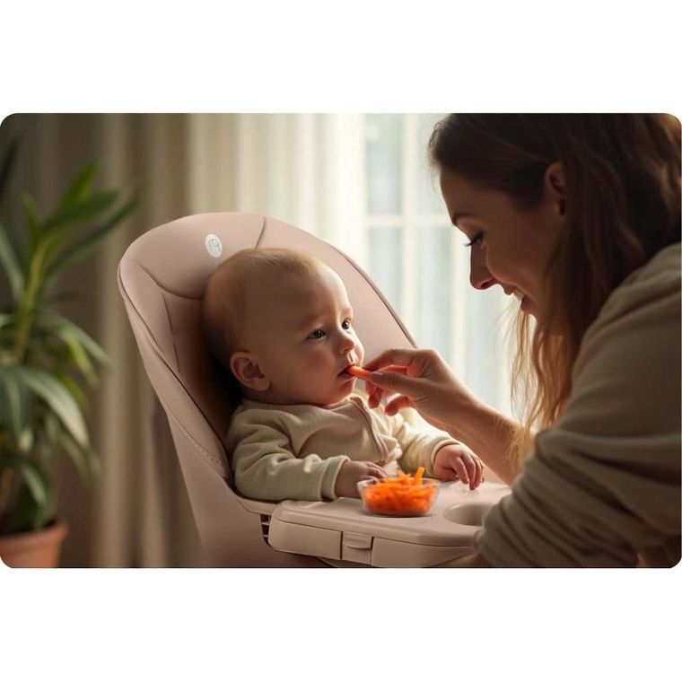 Nukido, Tilo, krzesełko do karmienia, różowe