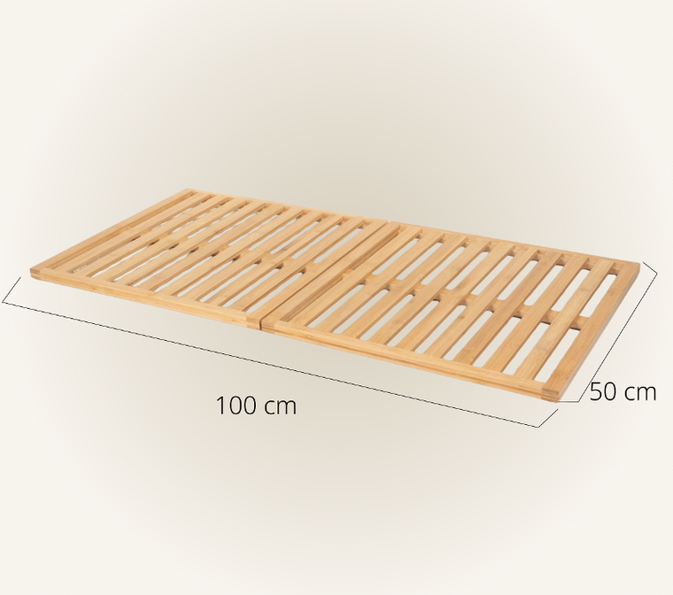 Nuxio, Avela, podest bambusowy do łazienki, 100-50 cm