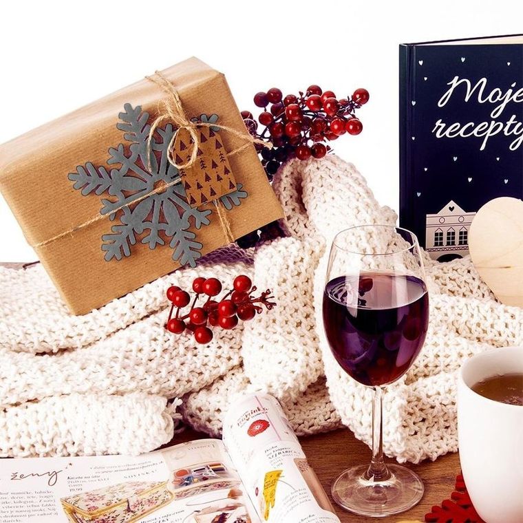 Orion, podstawka pod kubek, filcowa, szary płatek śniegu, 6 szt., 13.5 cm