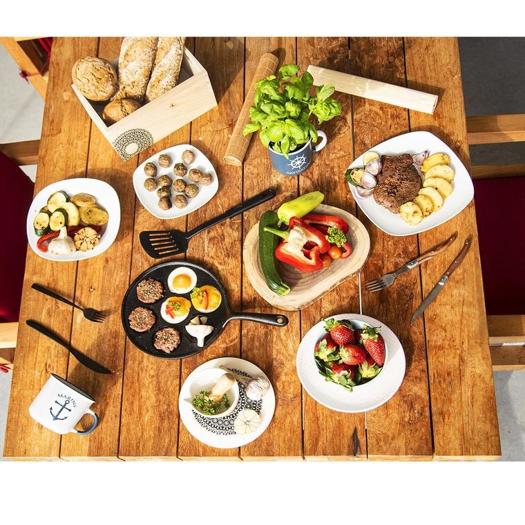 Orion, sztućce czarne, black luxure, 24 elementy