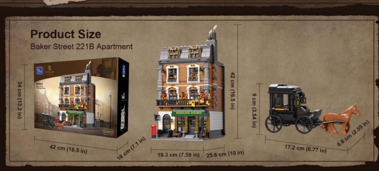 Pantasy, Sherlock Holmes, Baker Street 221B, klocki konstrukcyjne, 3047 elementów