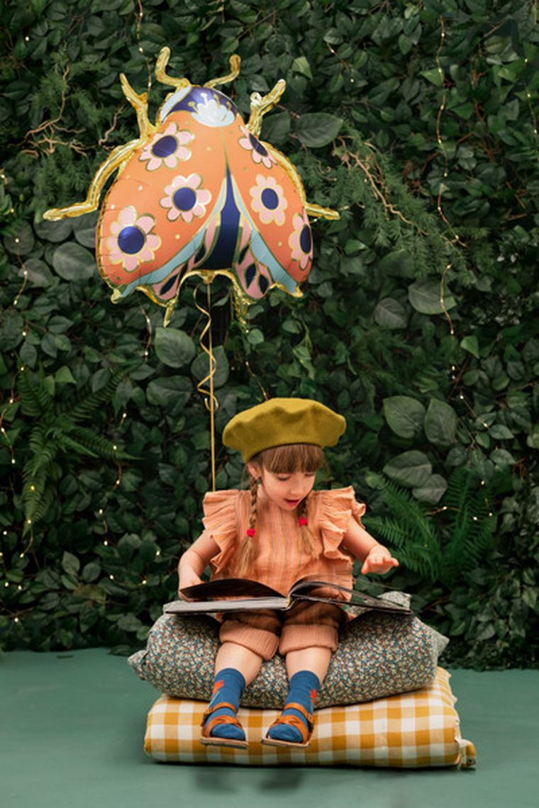 PartyDeco, balon foliowy Biedronka, 87-75 cm, mix, 1 szt.