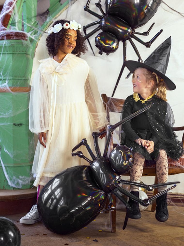 PartyDeco, strój dla dziewczynki, Peleryna, czarny, 1 szt.