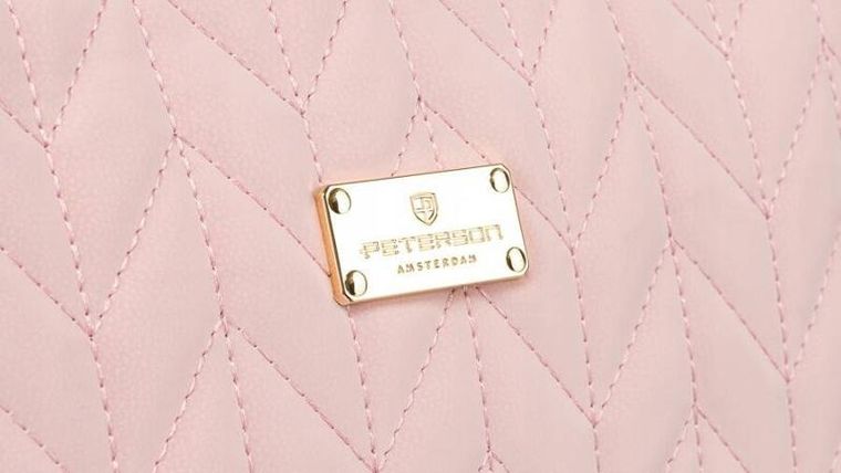 Peterson, kosmetyczka ze skóry ekologicznej, różowa