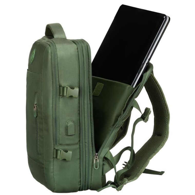 Peterson, plecak podróżny z miejscem na laptopa i portem USB, zielony