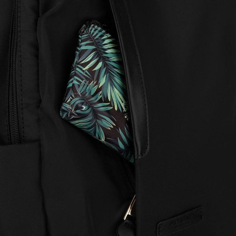 Peterson, plecak z uchwytem na walizkę, nylonowy, czarny