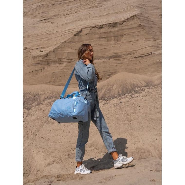 Peterson, torba podróżna z uchwytem na walizkę, błękitna