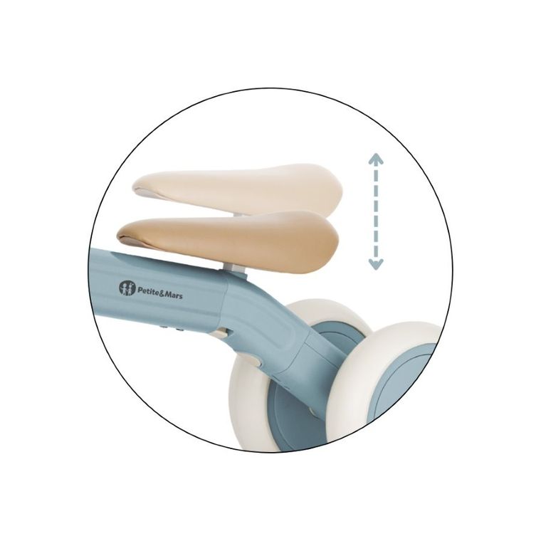 Petite&Mars, Bingo, rowerek trójkołowy 3w1, Sterling Blue