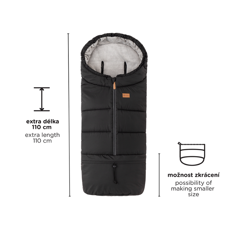 Petite&Mars, Jibot, śpiworek zimowy 3w1, black