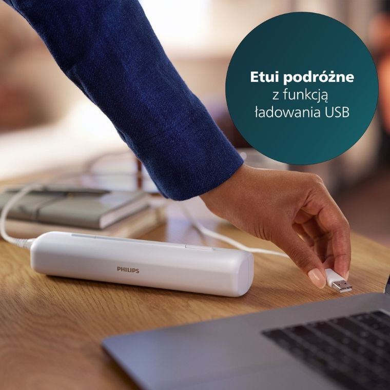 Philips, Sonicare 7100, szczoteczka soniczna z etui, biała, HX7420/01