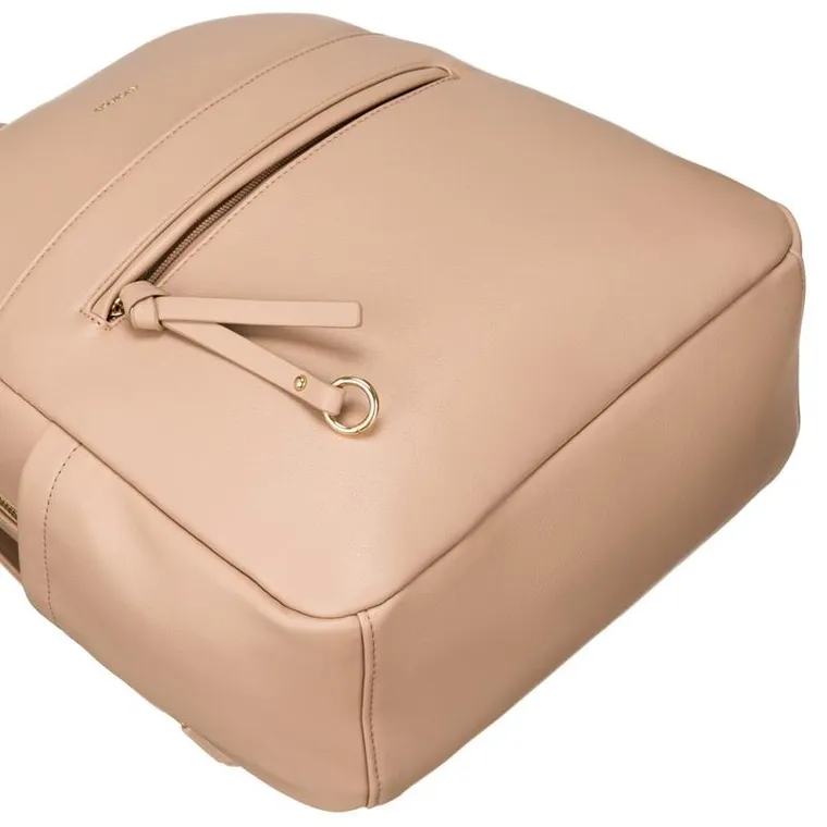 Plecak, beżowy, skóra ekologiczna, Rovicky