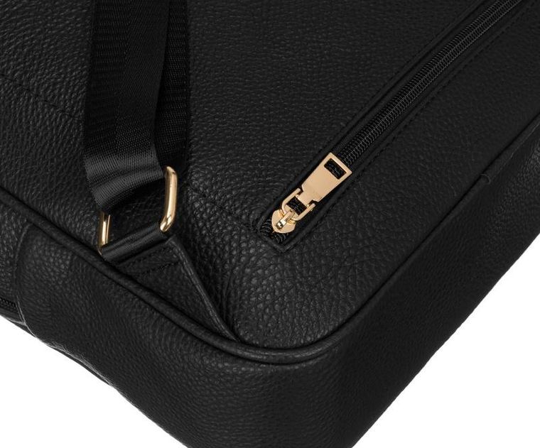 Plecak damski, czarny, skóra ekologiczna, Peterson